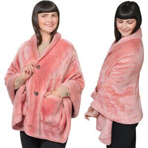Premium Double Layer Wearable Blanket for Women -No Sleeves- Shawl with